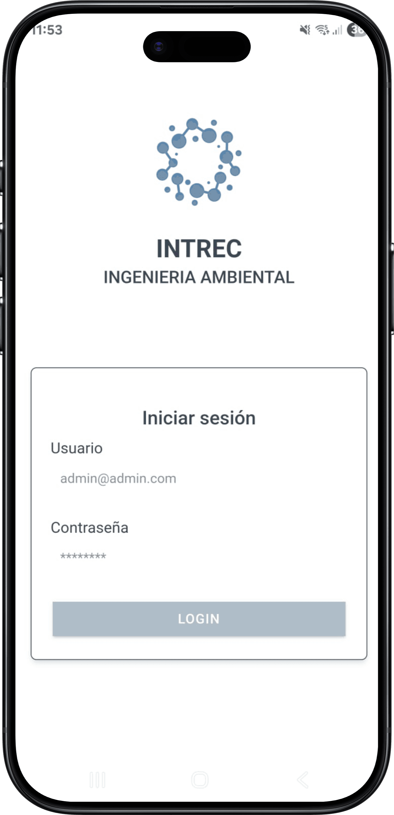 Vista móvil del proyecto